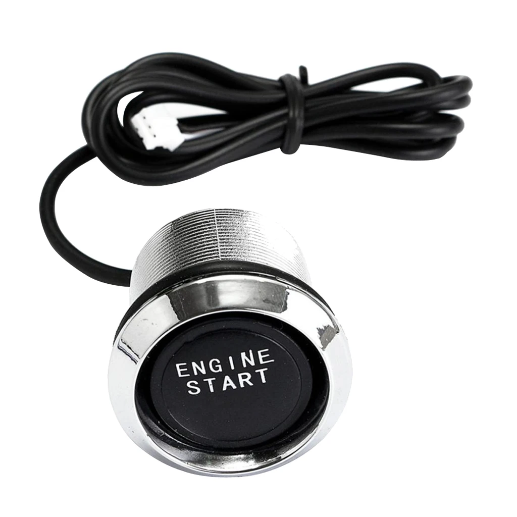 12V Blue LED Keyless Engine Start Push Button Switch Ignition Starter Kits