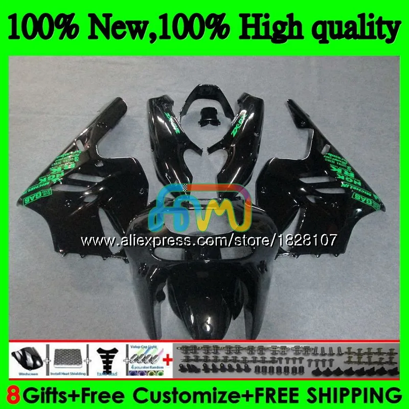 Корпус для KAWASAKI ZX900 900 CC ZX 900 черный глянец 9 R 19BS. 5 9R 900CC ZX-9R ZX9R 94 95 96 97 1994 1995 1996 1997 обтекатели комплект - Цвет: No. 1