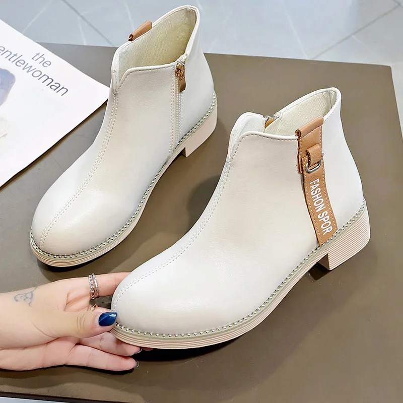

Female autumn and winter 2018 new ins Martin boots Korean version of 100 zipper short tube women boots approved