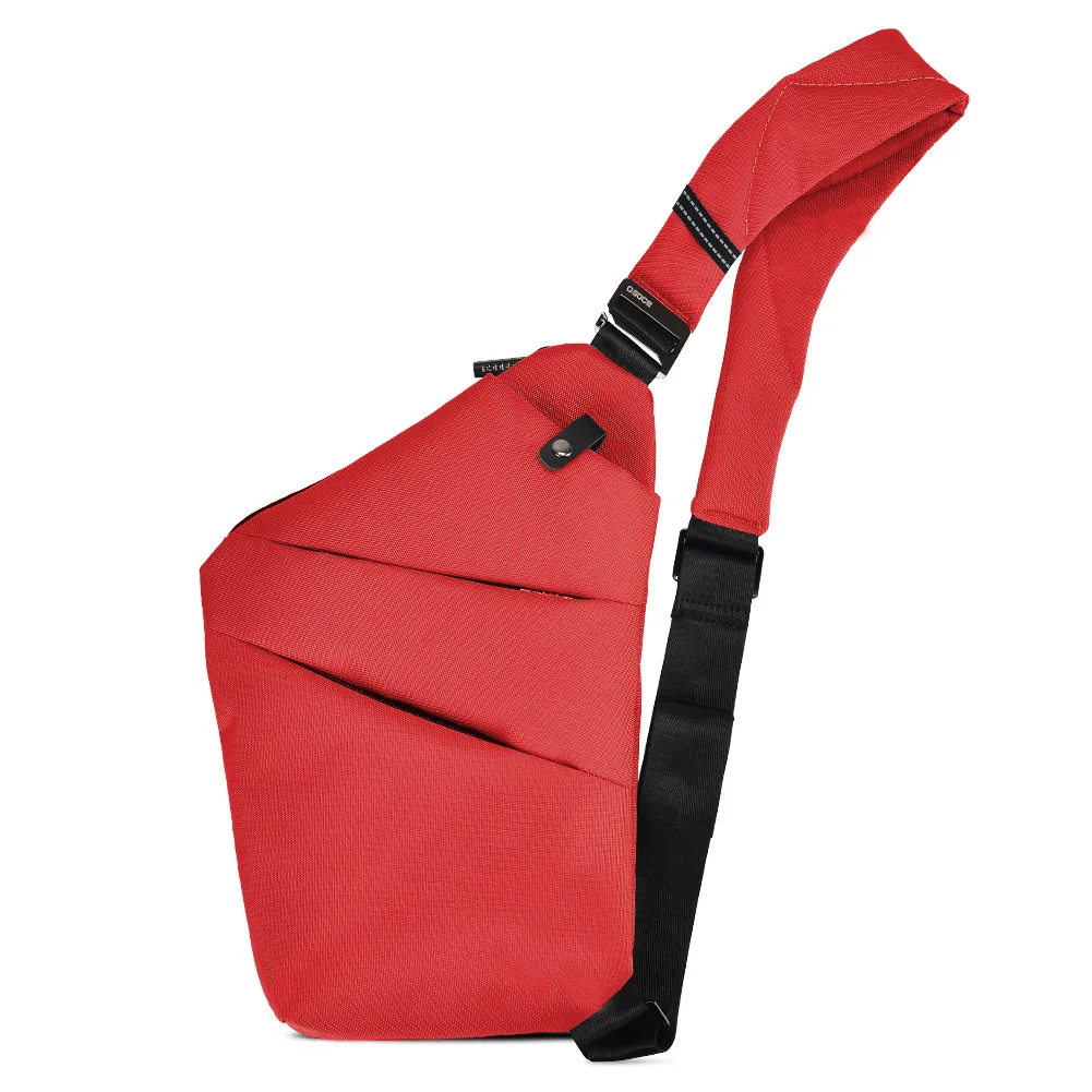 OSOCE Противоугонная сумка через плечо, сумка на плечо, нагрудная сумка, водонепроницаемый чехол, рюкзак, велосипедный спорт - Цвет: red