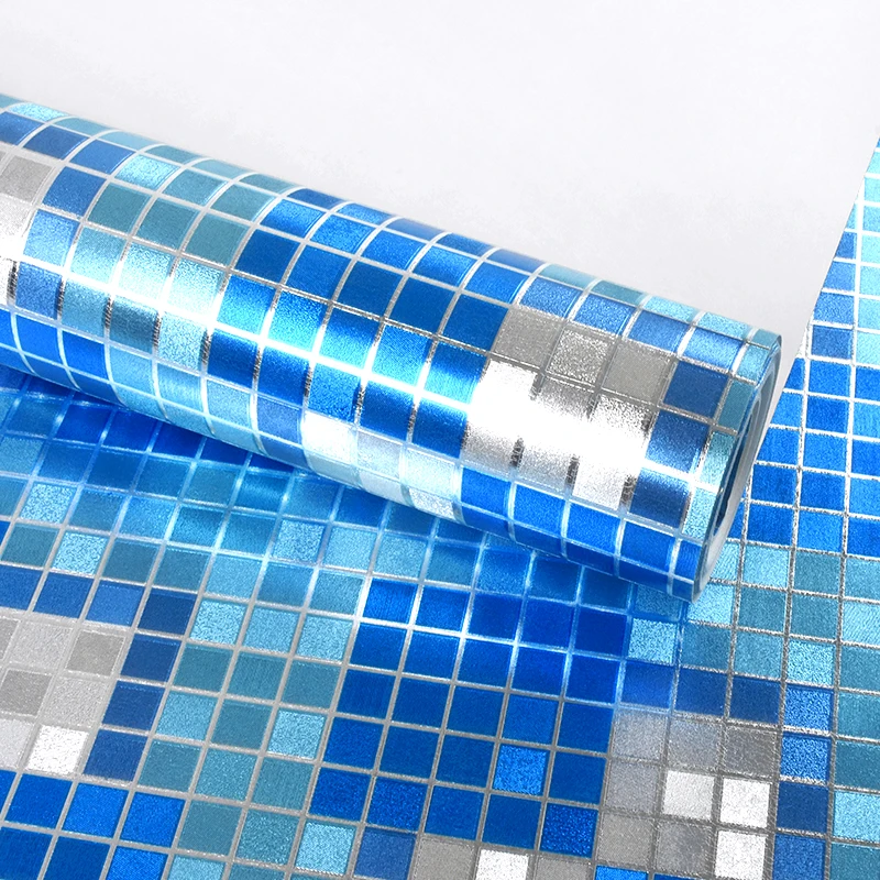 Золотая фольга мозаичная клетчатая настенная бумага Золотой Красный Синий Черный Серебряный KTV бар потолочный Настенный Декор 3D стерео ПВХ виниловая настенная бумага в рулонах