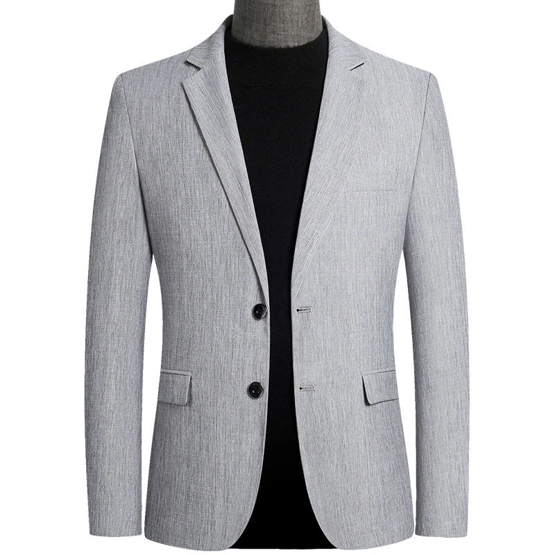 Бренд riinr, весенне-осенний мужской блейзер, модный приталенный пиджак, мужская деловая повседневная одежда, высококачественный мужской костюм, мужской M-4XL - Цвет: gray