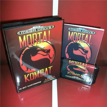 

Mortal Kombat 1 EU Cover with Box and Manual For Sega Megadrive Genesis Video Game Console 16 bit MD card