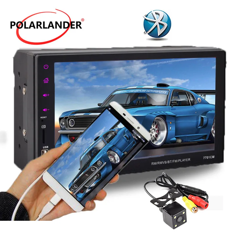 MP4 MP5 плеер с сенсорным экраном FM/TF/зеркальная ссылка USB bluetooth Поддержка камеры заднего вида 9 языков 2DIN радио для телефона Android