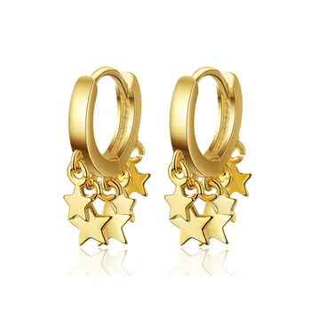 

Fashion Gold 925 sterling silver Hoop Earring Star Earring For Women Korea Ear Jewelry New 2020 Orecchini