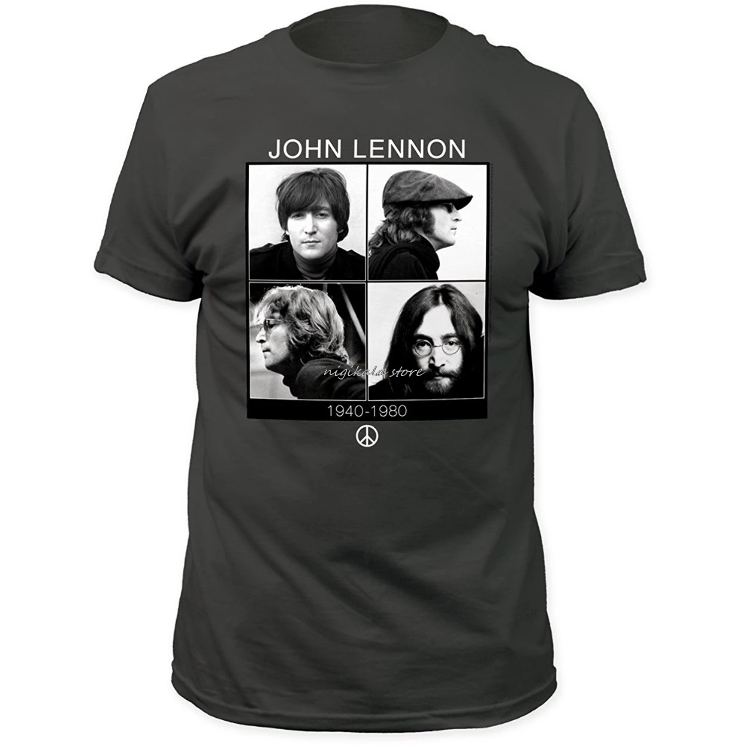 John Lennon 1940-1980 Приталенная футболка из Джерси, топ, футболка с юмором, Мужская футболка с круглым вырезом под горло, футболка с коротким рукавом, топы