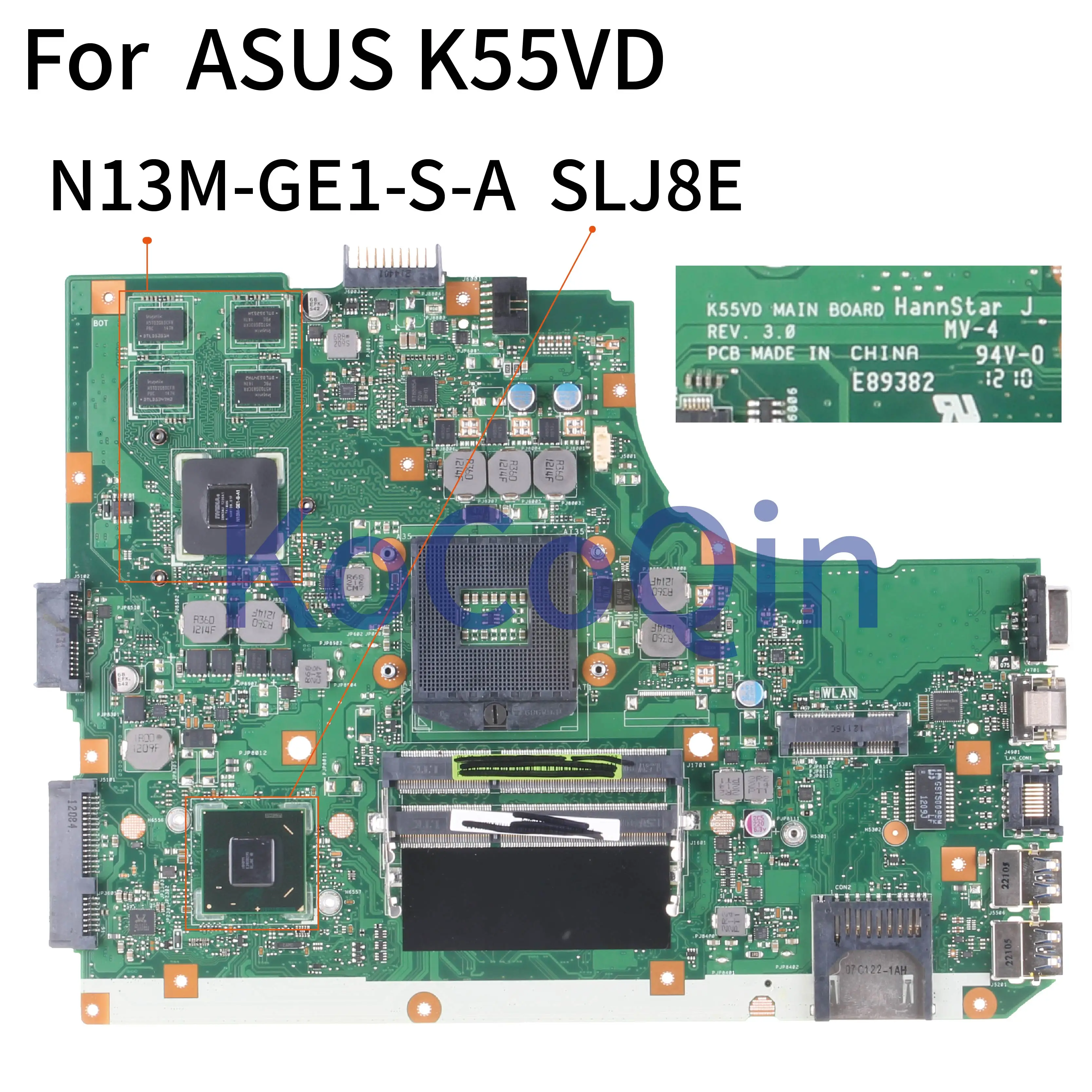 For Asus R503V R500VD A55VD F55VD R503VD K55V K55VD Motherboard Mainboard 