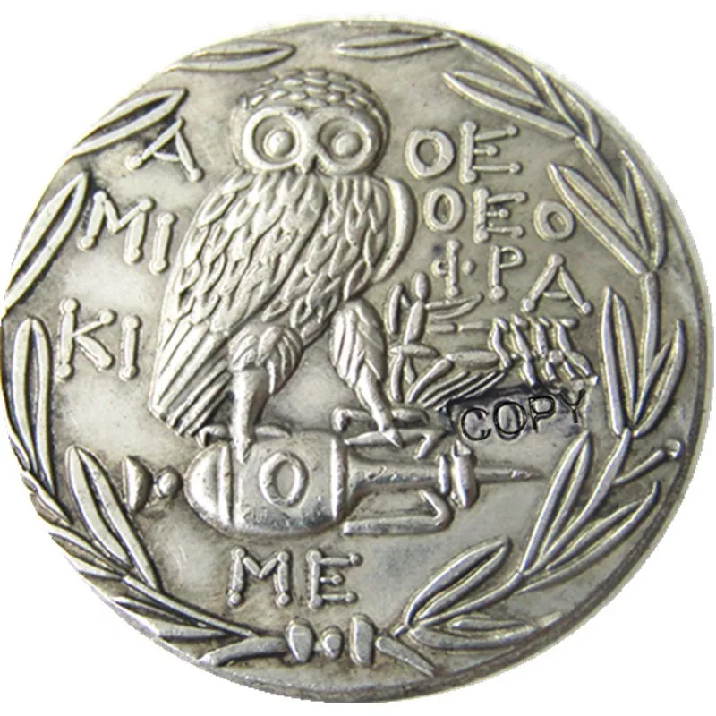 Г(42) Аттика. Афины. Ок. 165-42 до н. Э. AR tetradrachm Посеребренная копия монеты