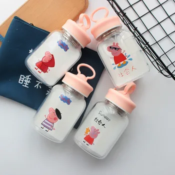 

Peppa Pig 500ml Cute fresh glass piglet water cup female student simple single-layer glass teacup gifts for children