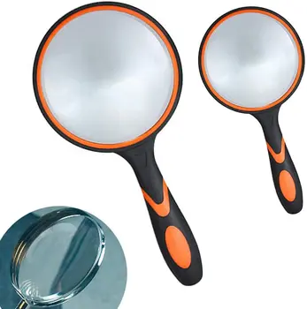 

Lvcky 2 pieces of magnifying glass handheld reading magnifier large size 1 small size, used for reading, hobby, observation