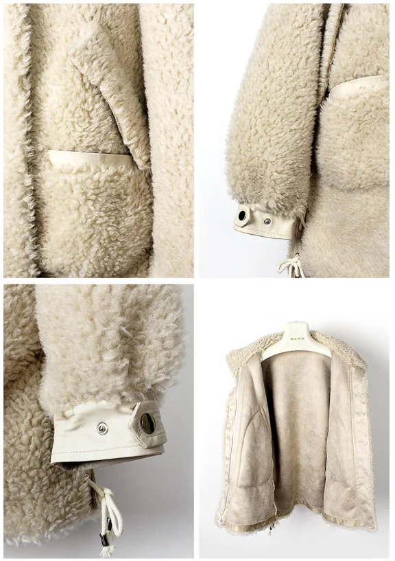 OFTBUY зимняя куртка женская пальто из натурального меха шерсть содержание тканая Свободная верхняя одежда плюшевый флис Уличная Повседневная