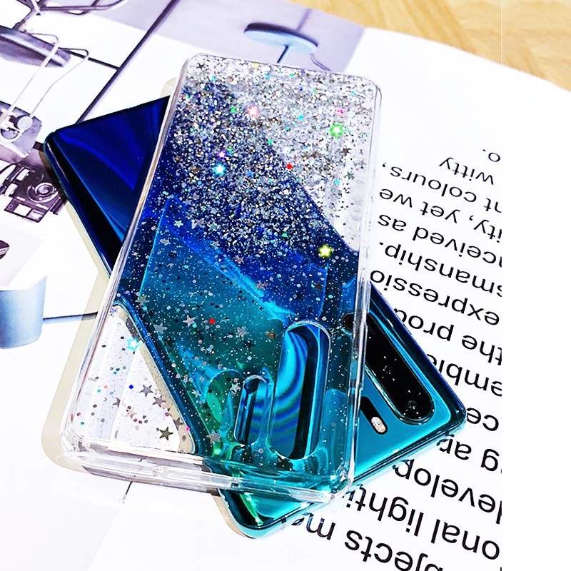 Luxury Glitter Case For Huawei P30 P20 P40 Pro Plus Mate 20 Pro Lite Nova 5T P Smart 2019 2021 TPU Transparent Cover Case 6