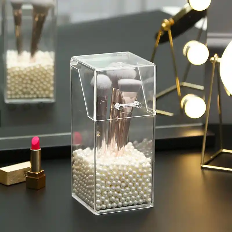 New Clear Acrylic Makeup Brush Holder Cosmetics Storage Box Make