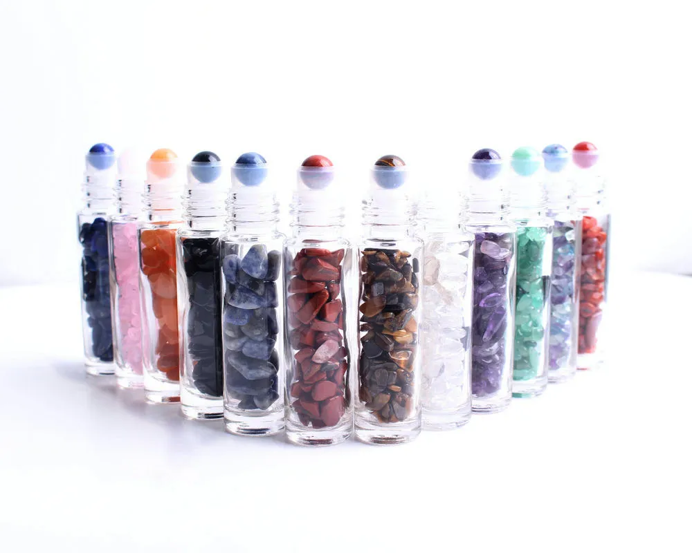 1PC Ball Bottle Essential Oil Natural Crystal Roller Gravel For 10ml Aromatherapy Healing Gift | Дом и сад