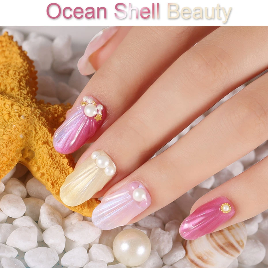 Elite99 10ml Shell Mermaid UV Gel Varnish Semi Permanent Pearl Hybrid Gel Nail Polish Soak Off Nail Art Gel Polish Manicure