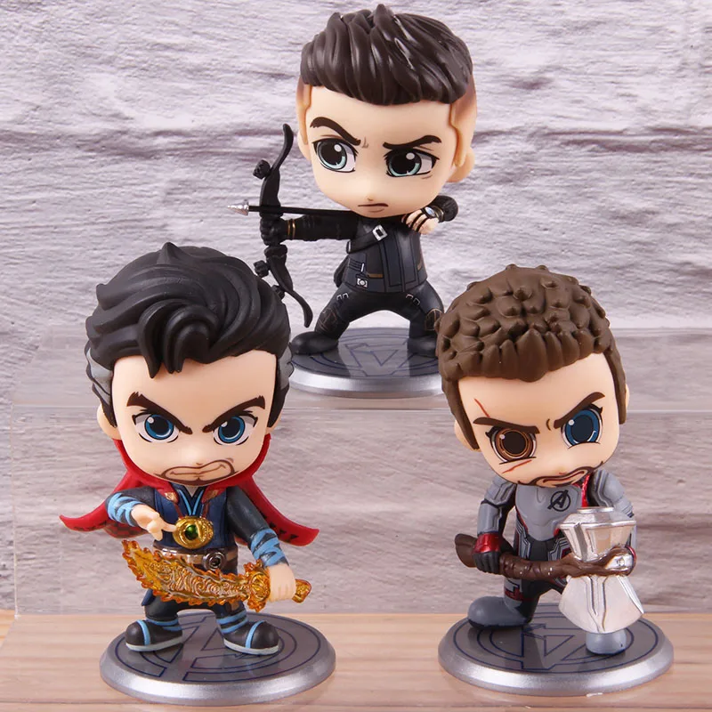 Тор Hawkeye Доктор Стрэндж горячие игрушки ПВХ Коллекционная Фигурка Q версия качающаяся голова модель Мстителей игрушка