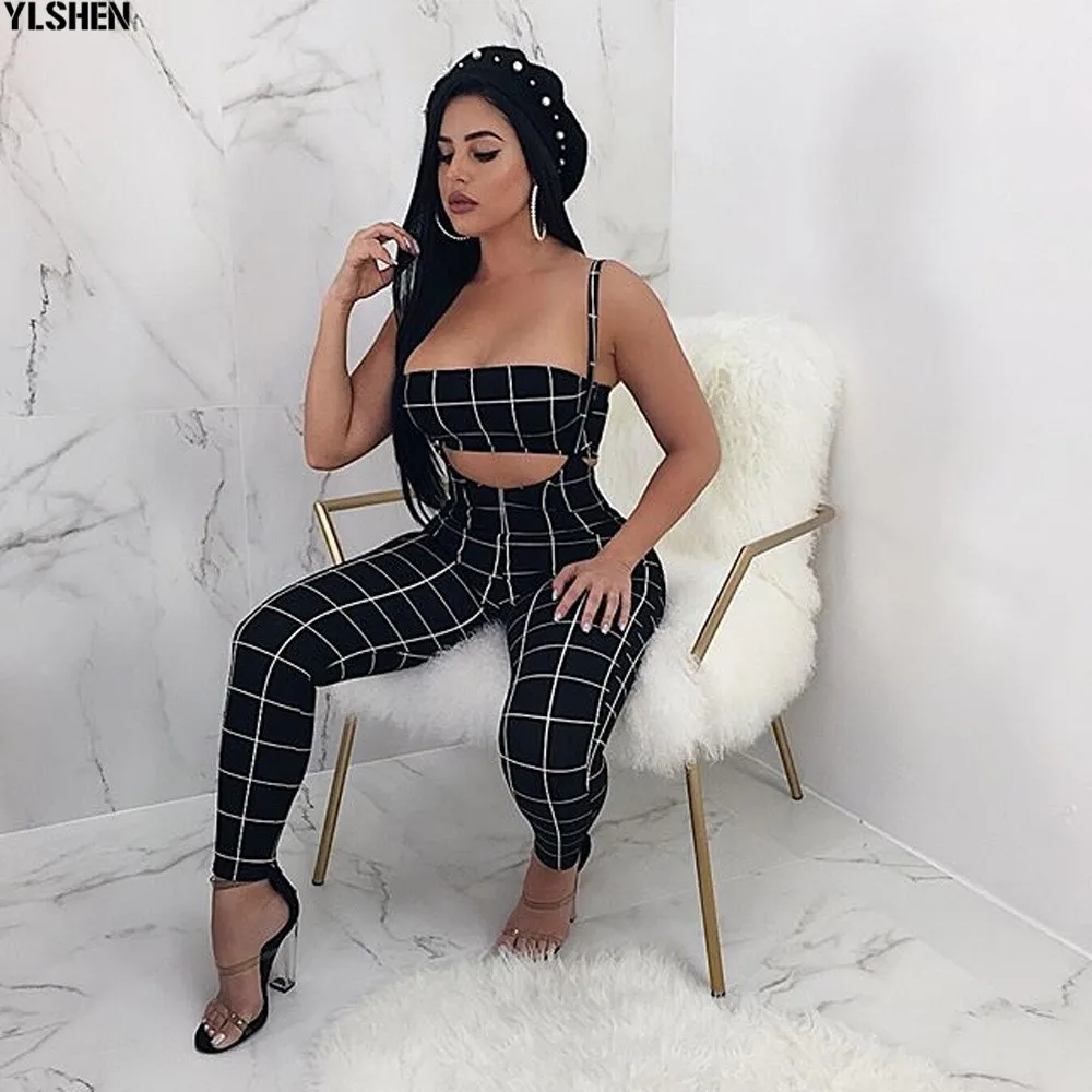 Plus Size 2 Two Piece Set Bodycon Jumpsuit for Women Sexy Matching Sets Bodysuit Tops + Pants Suit Woman Outfits Two Way to Wear 10