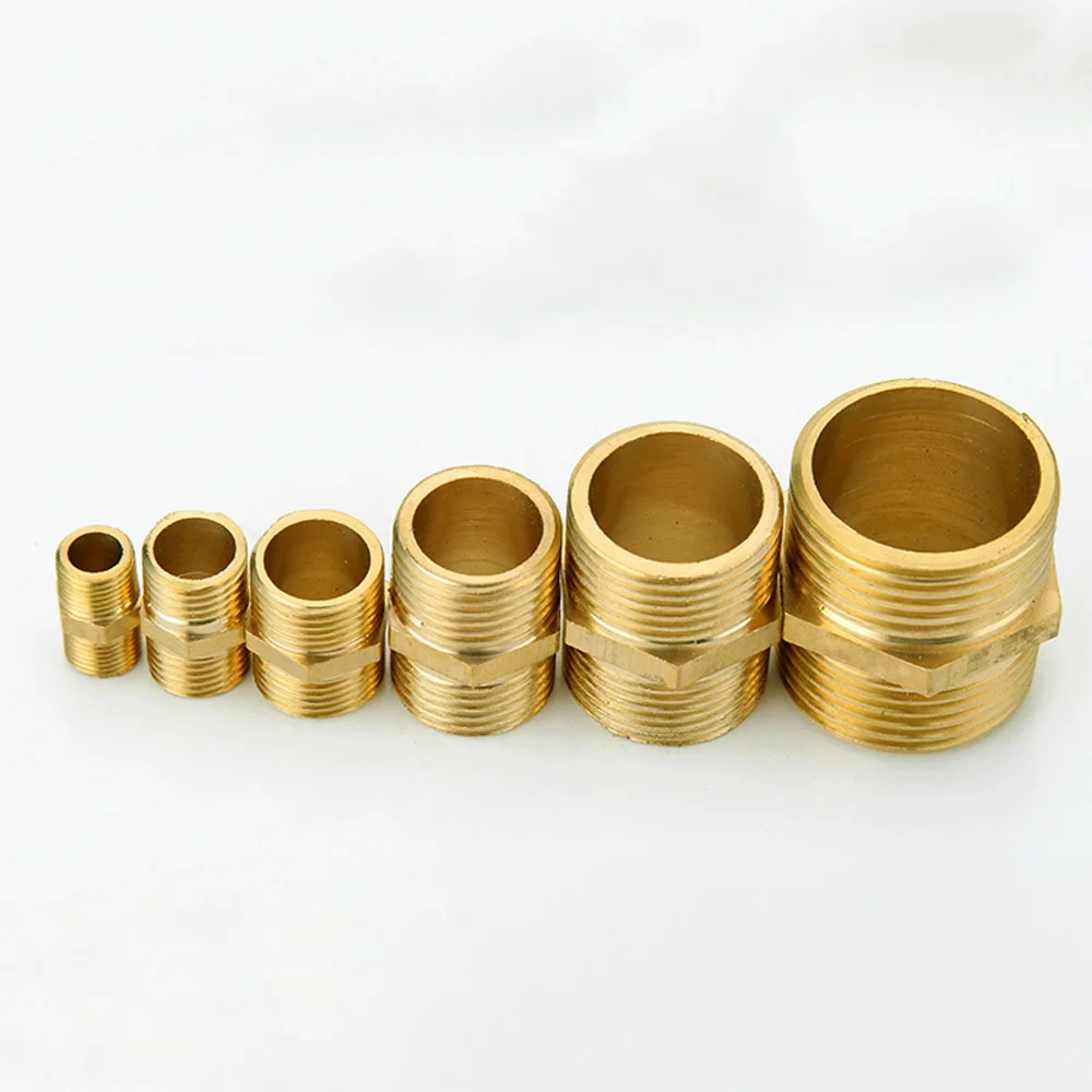 1/" 1/4" 3/" 1/2" 3/" NPT Мужской шестигранный ниппель Euqal редуктор латунный фитинг для водогазового масла 150 фунтов/кв. дюйм для манометра