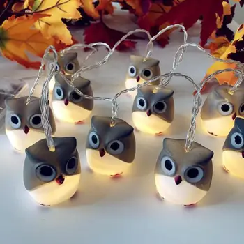 

MeterMall LED Christmas Halloween Scary Owl String Lights for Home Bar Patio Indoor Outdoor Wedding Decoration Flash Lights