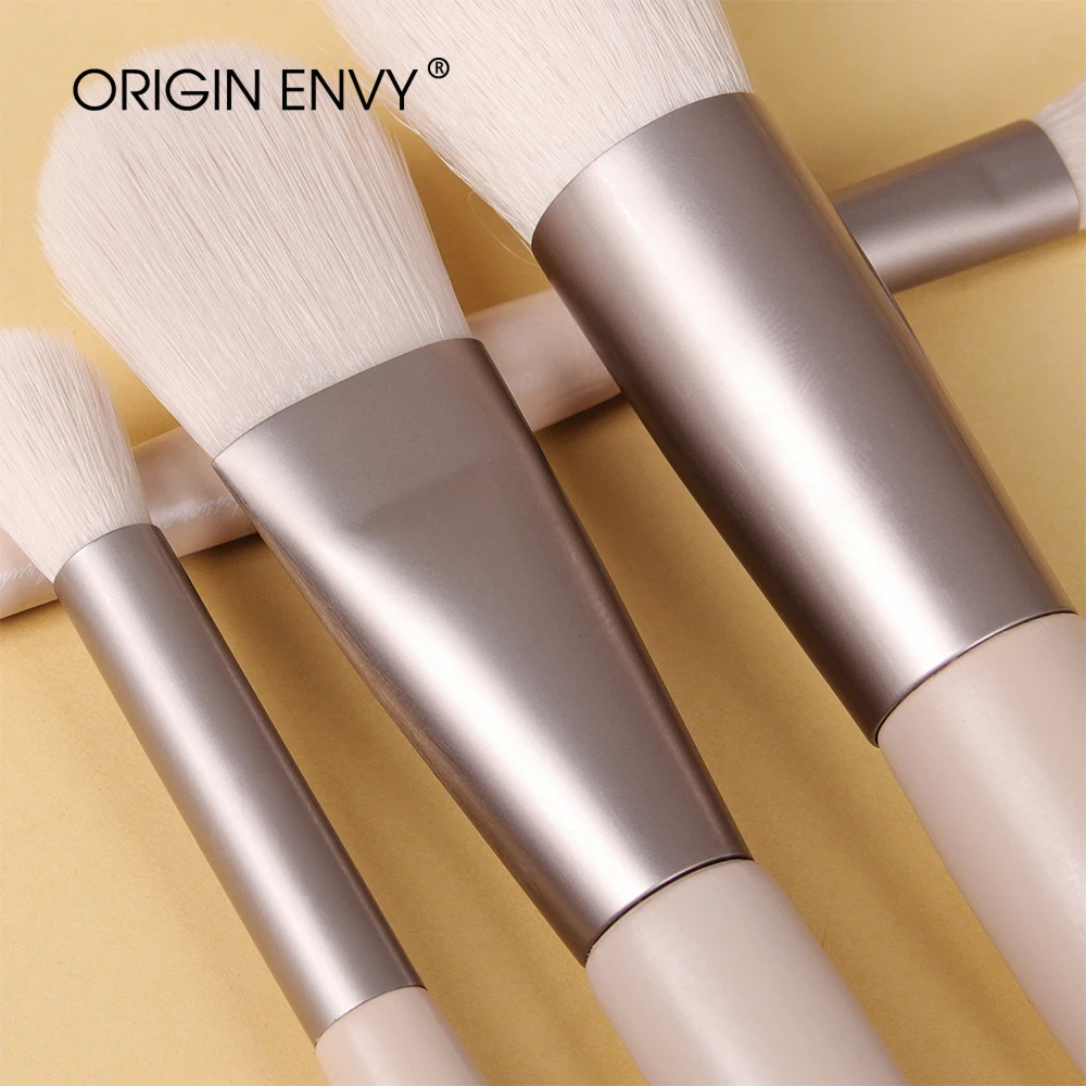 ORIGIN ENVY 7Pcs Makeup Brushes Foundation Brush Wooden Handle Soft Hair Makeup Set Brush Portable Beauty Tool Beauty