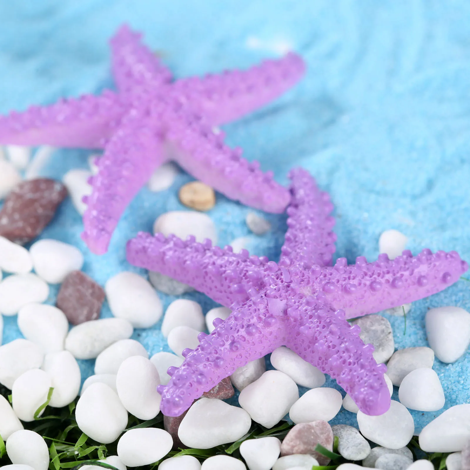 Purple Starfish Мини искусственный пляжный стул микро Фея садовая фигурка миниатюрный/Террариум/украшение для кукольного домика орнамент DIY аксессуары - Цвет: Purple Starfish