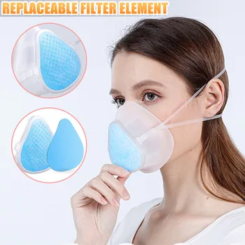 

Silicone filter respirator can be boiled and recycled at high temperature Reuseable Face Mask Cloth Mouth Cover Face Mouth Mask