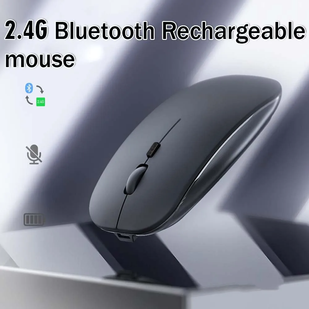 

Wireless Mouse RGB Bluetooth Computer Mouse Gaming Silent Rechargeable Ergonomic Mause 2.4Ghz USB Optical Mice for PC Laptop