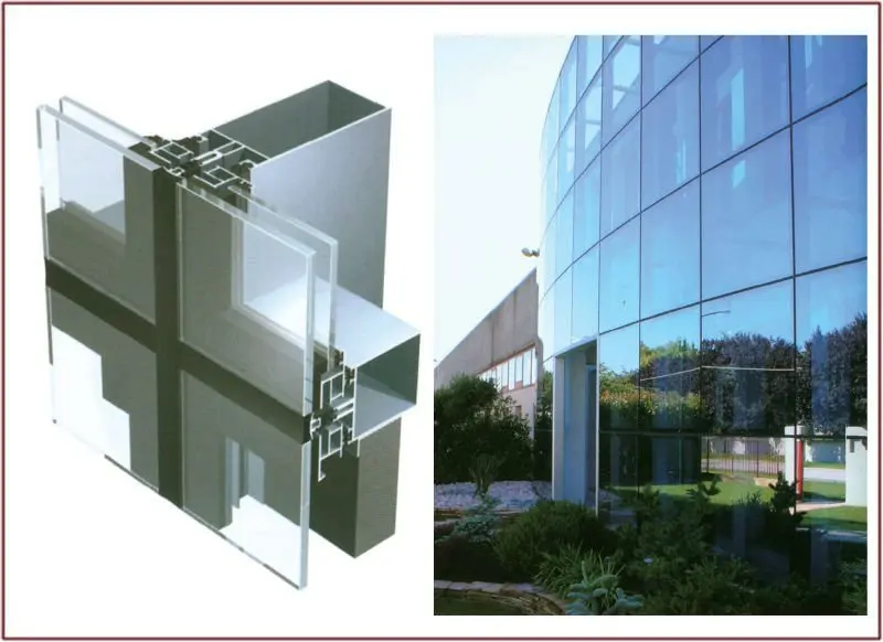 Heat Insulation Aluminium Frame Curtain Wall
