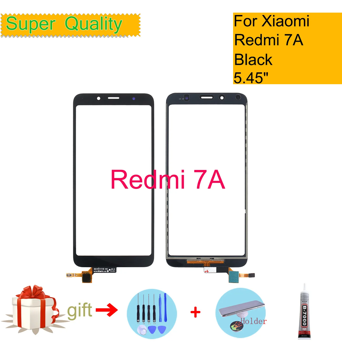 Высокое качество для Xiaomi Redmi 7A сенсорный экран дигитайзер для Redmi 7A Сенсорная панель сенсор ЖК-дисплей передняя внешняя стеклянная Замена объектива