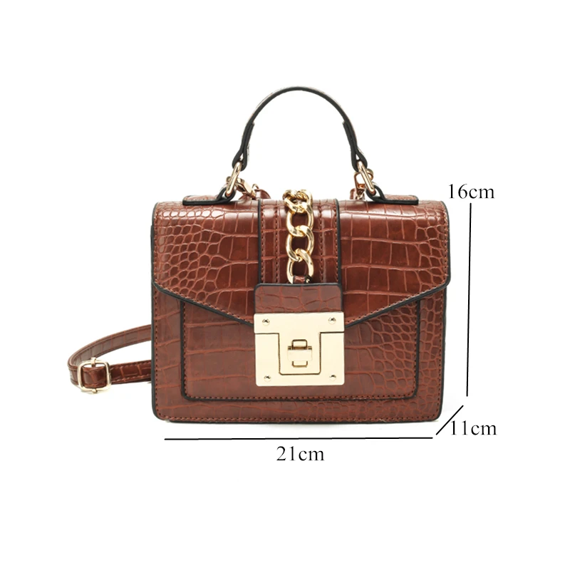 Women Bag Female Leather Handbags Small Messenger Bag Chain Flip Tote Crossbody Bags for Women Vintage Shoulder Bag Bolsos