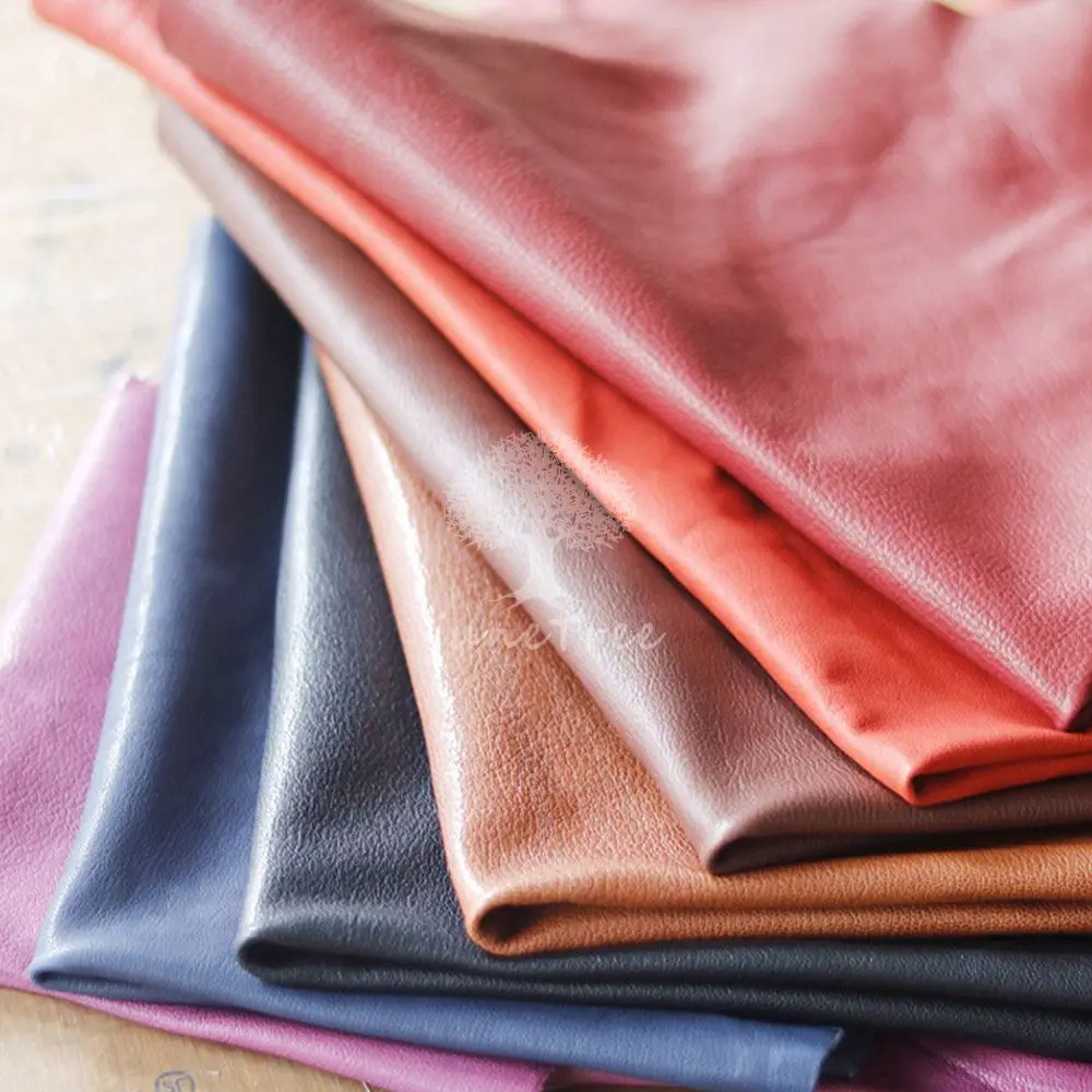 Leather material Veg. tanned goat skin leather Genuine leather Vegetable tanned craft shoe clothes 1.0 to 1.3 MM