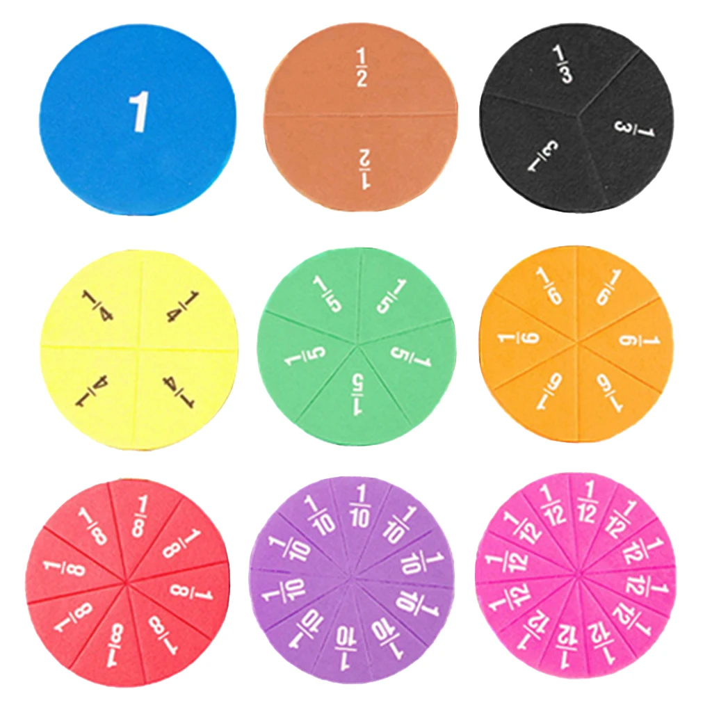 51pcs Magnetic Circular Fractions Card Toys Early Education School Aids Toy Gift 51pcs Magnetic Circular Fractions Card Toys Early Education School Aids Toy Gift