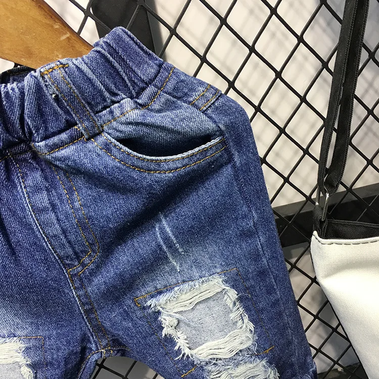 Beth Item детская одежда; Новинка года; Летние универсальные ковбойские капри в Корейском стиле с начесом для мальчиков; C12191