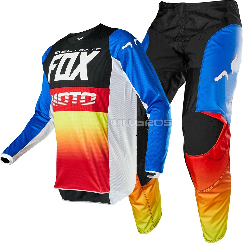 NAUGHTY FOX MX Racing 180 Fyce автомобильный MTB велосипед набор для мотокросса мотоциклетный мужской костюм - Цвет: Синий