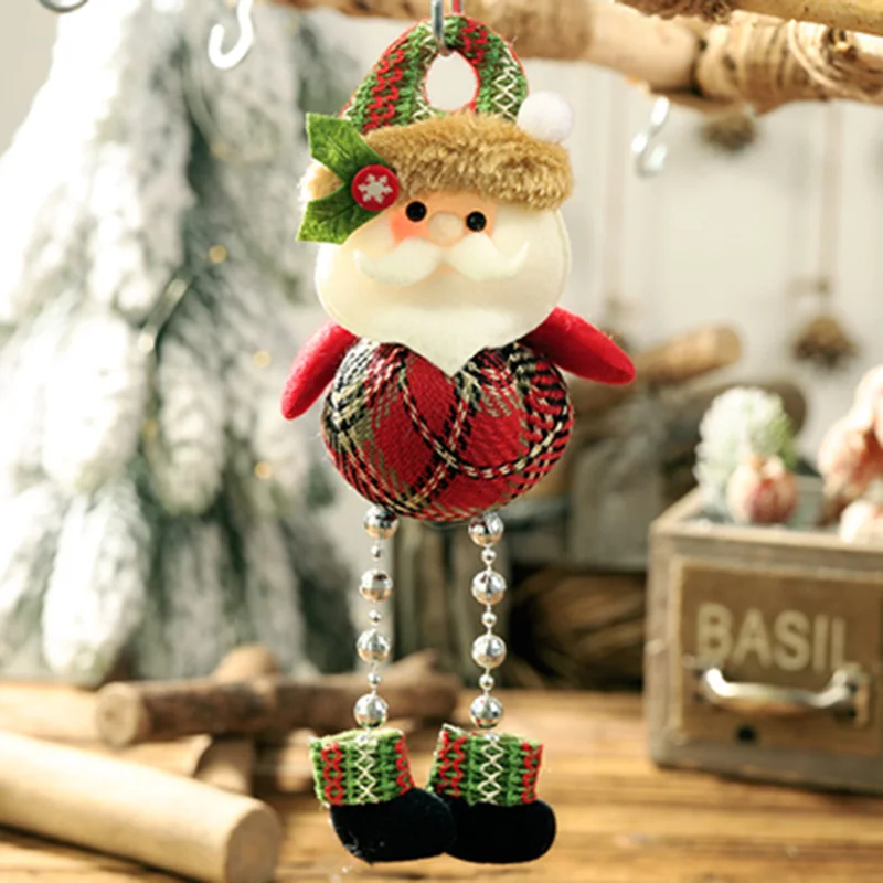 

1 pcs Cute Christmas Doll Pendant Beads Legs Window Decoration Xmas Tree Ornament new high quality