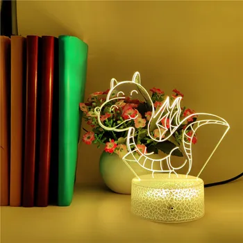 

7 Color Changeable Cute QooBee Dragon 3D LED Nightlight Children Study Event Prize Birthday Holiday Gifts Bluetooth Speaker Lamp