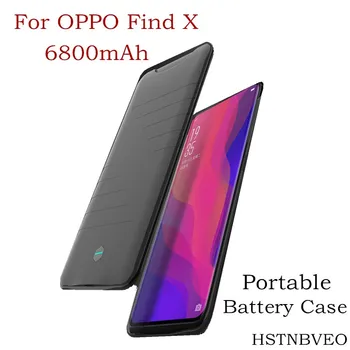 

HSTNBVEO 6800mAh Ultra Slim External Battery Charger Cases For OPPO Find X Battery Case Portable Backup PowerBank Charging Cover
