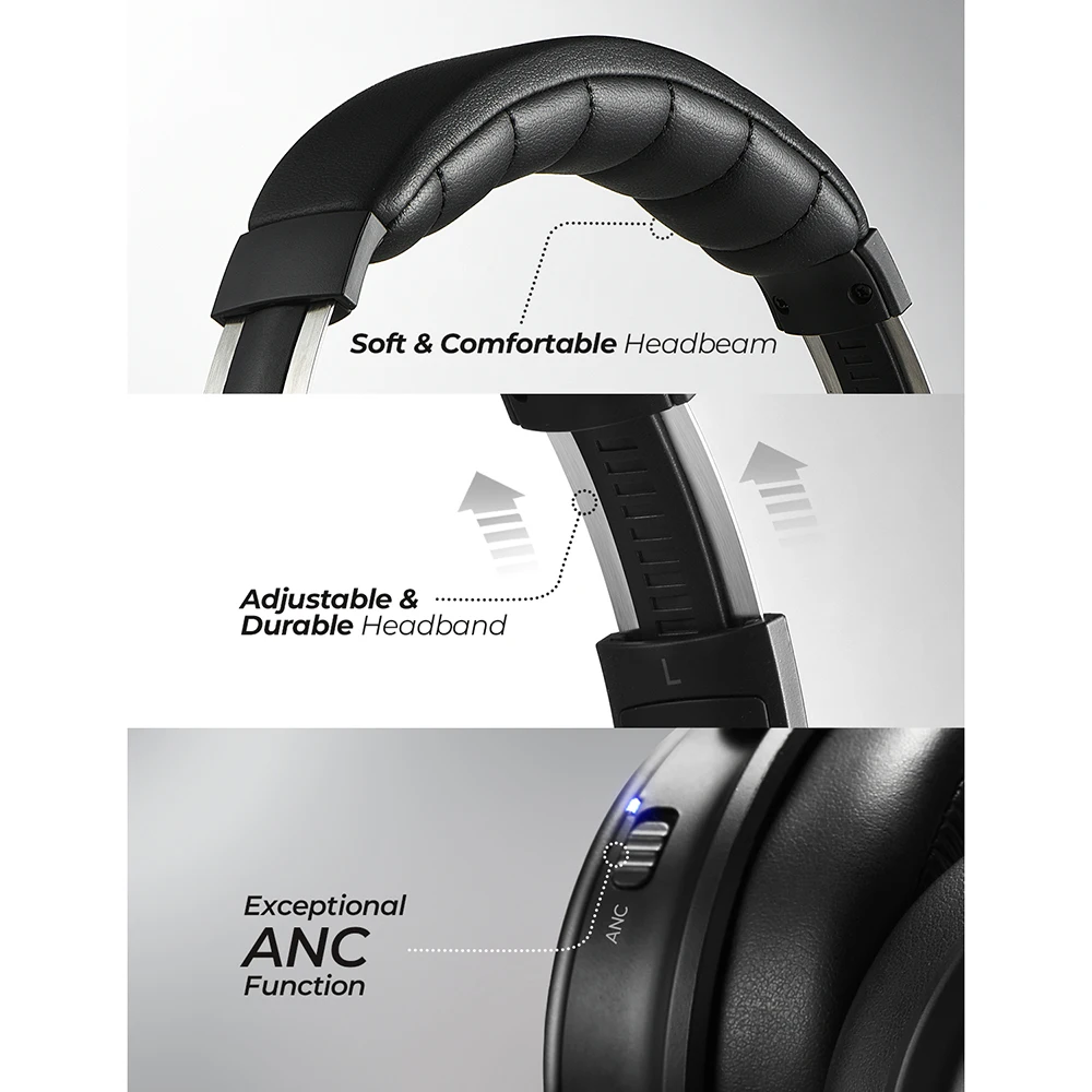 Беспроводные наушники Mpow H17 Bluetooth ANC быстрая зарядка активное шумоподавление