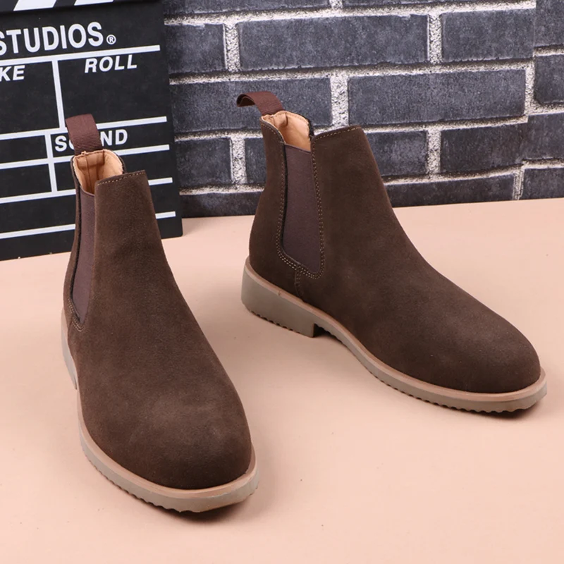 Scarpe Da Uomo Famose Di Marca Stivali Chelsea Belli Primavera Autunno Bottiglie In Pelle Morbida Chaussure Homme Cuir Caviglia Botas Hombre Zapatos