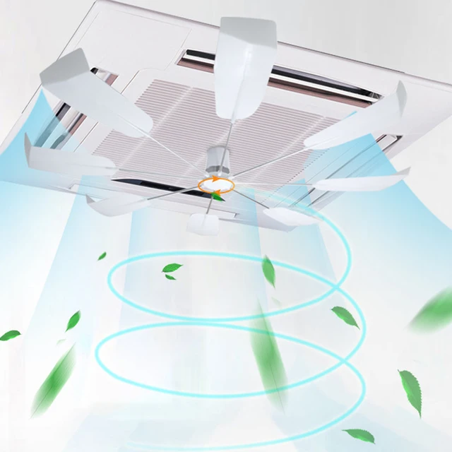 8 Penge Ventilátor Alakú Légkondicionáló Burkolat Terelőlemez Automatikus Forgó Szél-Eleresztő Irányítás Anti-Direct Fújó Ablak - Image 4