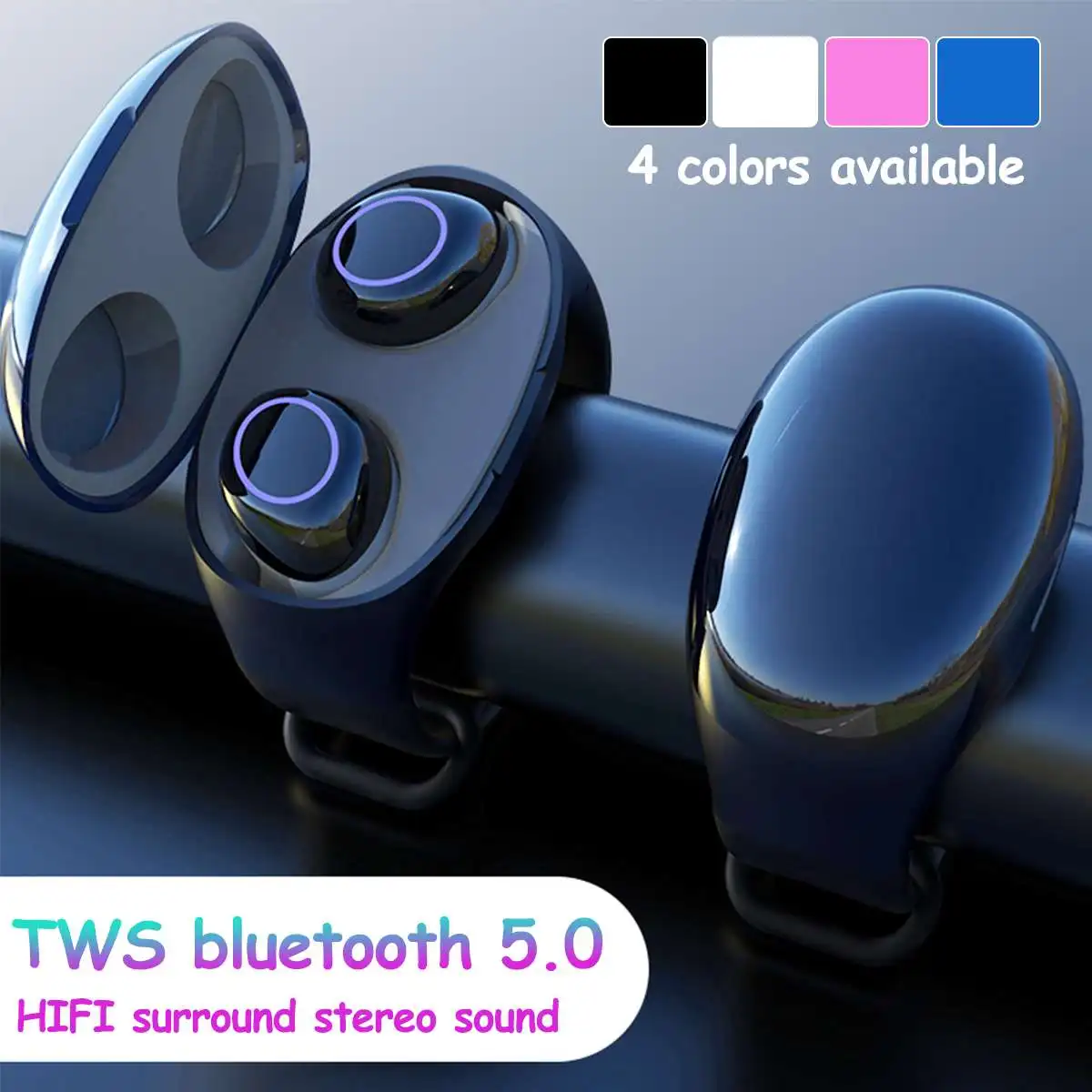 TWS беспроводной bluetooth 5,0 наручный ремешок спортивные наушники 2 в 1 браслет стерео спортивная Гарнитура наушники умный Браслет для iPhone