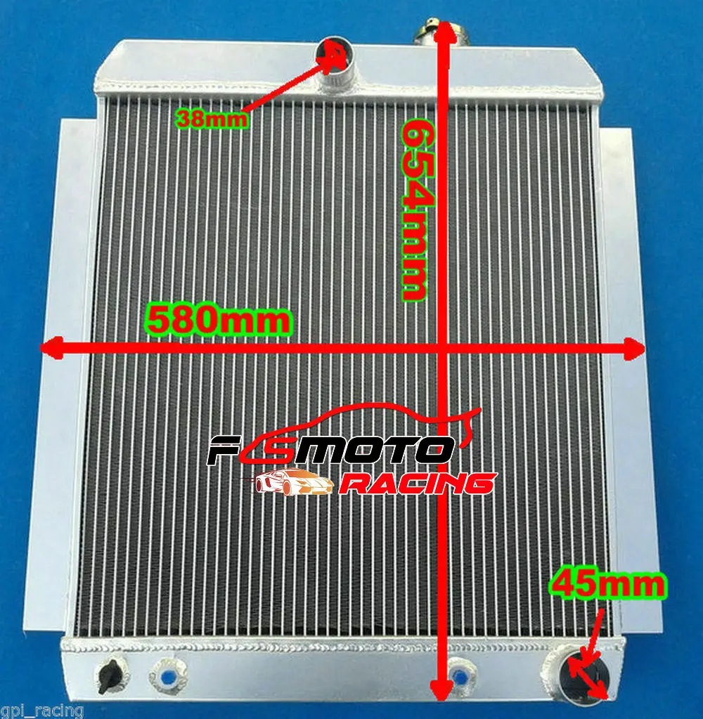 3 Row Aluminum Radiator For 1947-54 Chevy Truck 3100/3600/3700