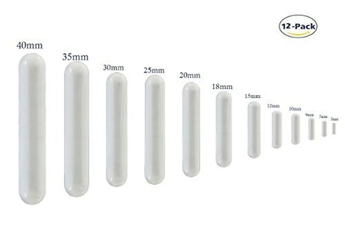 

Laboratory 12Pcs PTFE Magnetic Stirrer Mixer Stir Bar Spinbar White Color