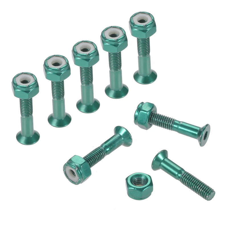 8 Pezzi In Acciaio Al Carbonio A Quattro Ruote Skateboard Camion Ponte Hardware Set Tavola Da Surf Tavola Lunga Viti Allungate Ponte Chiodi Bulloni Da