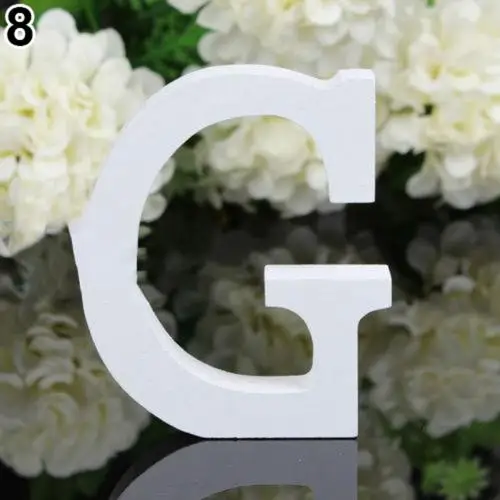Wooden Letter wedding decoration Alphabet Word Wood White English Letters For Kids Boy Girls Baby Shower Happy Birthday Wedding - Цвет: 6