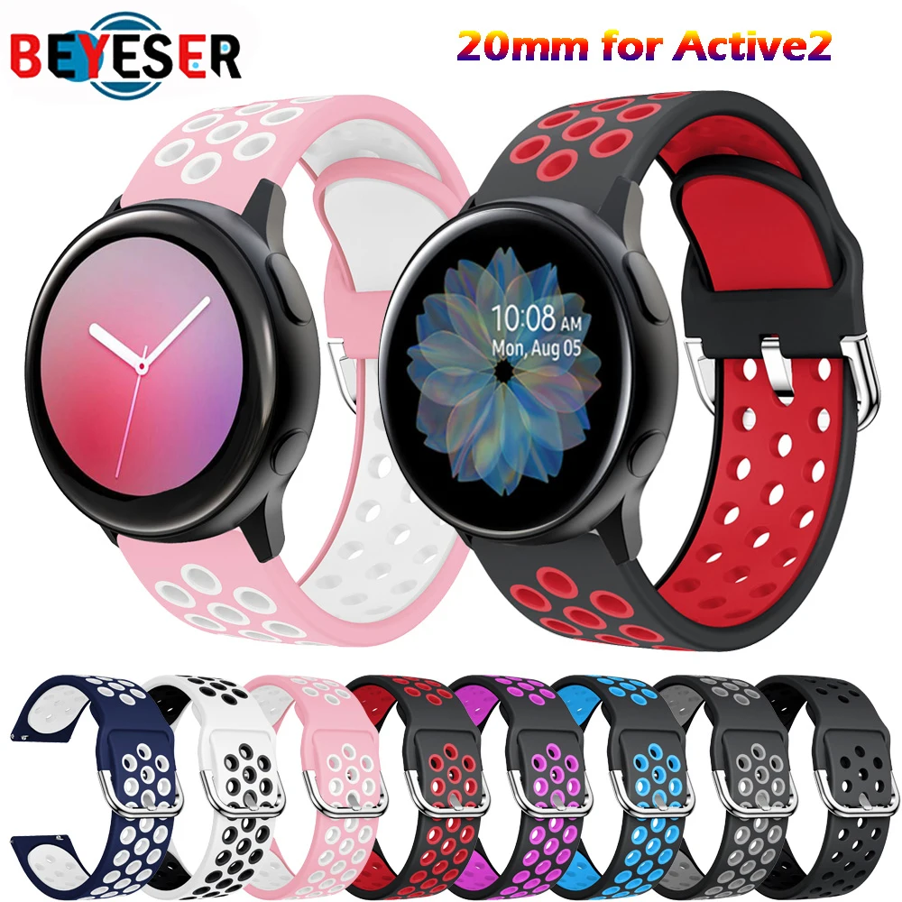 

Ремешок силиконовый для Samsung Galaxy Watch 5/4 5Pro, быстросъемный спортивный браслет для Amazfit GTS/2e/3, 20 мм 40 мм 44 мм 45 мм