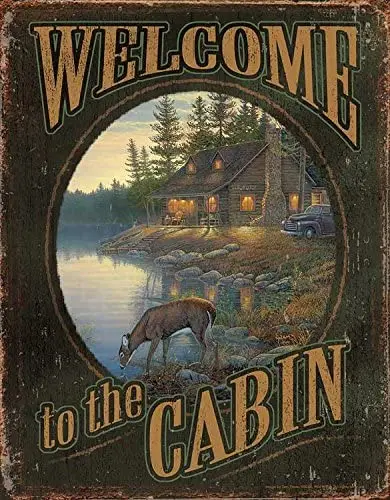 Wild Wings Cabin Tin Sign by Sam Timm | Дом и сад