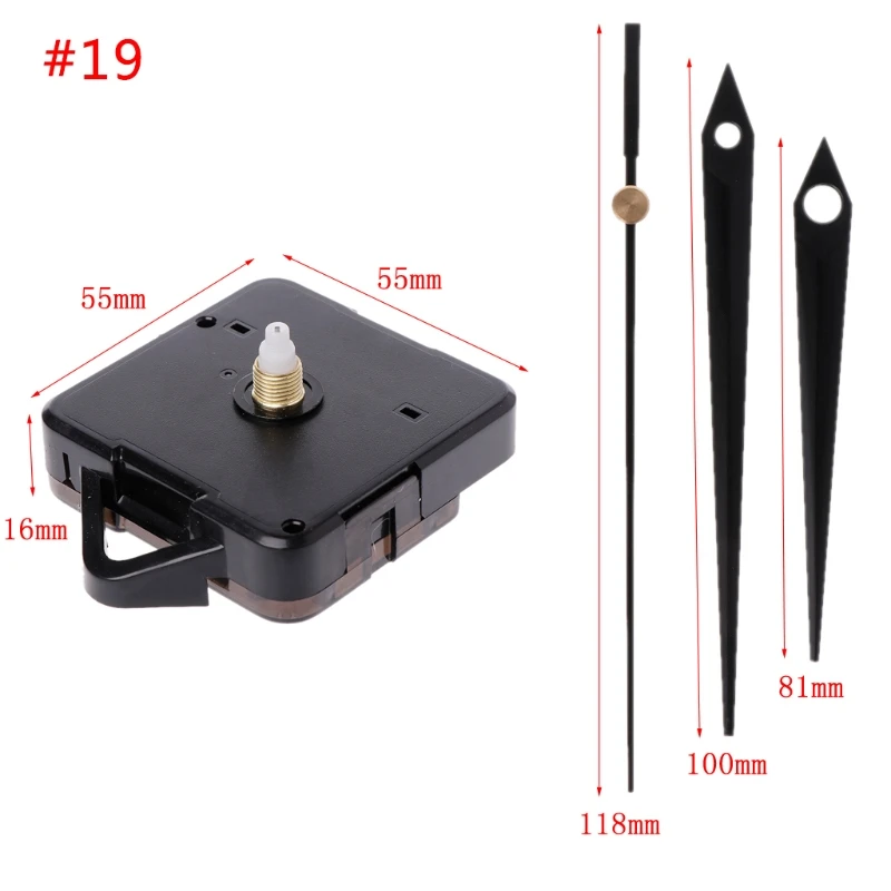 Quartz Clock Movement Mechanism Hands Wall Repair Tool Parts Silent Kit Set DIY Style 12-22 wall clock shop near me