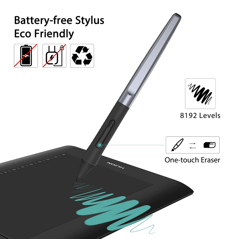Графический планшет HUION H610 Pro V2 цифровая ручка для рисования с давлением 8192