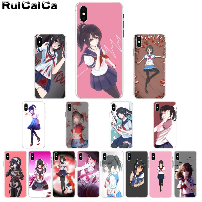

RuiCaiCa yandere chan Ayano Aish TPU Soft Silicone Phone Case for Apple iPhone 8 7 6 6S Plus X XS MAX 5 5S SE XR Cover